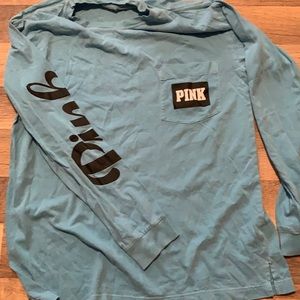 Pinky long sleeve blue shirt